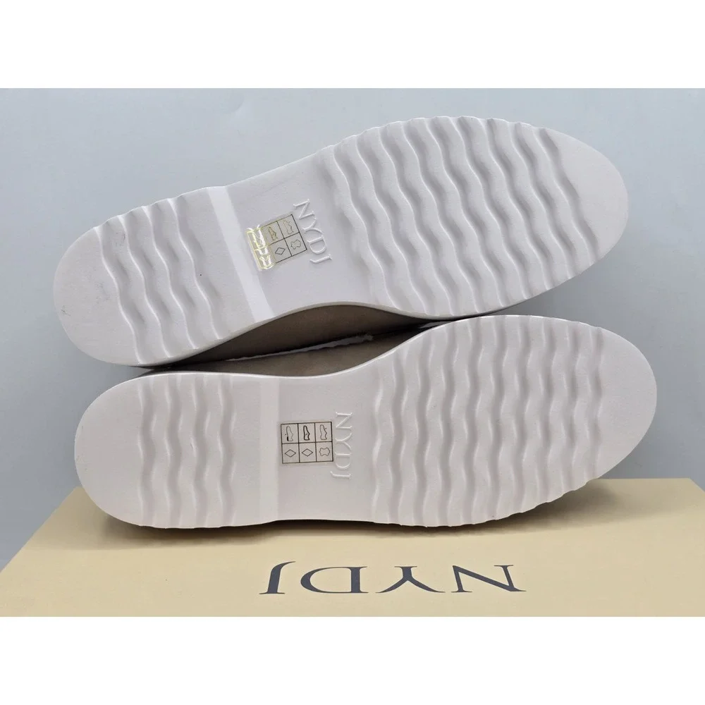 NYDJ Women's Owens Boucle Loafer - Cashmere Suede Gray Size‎ 6 M - New In Box